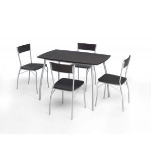 Foto PACK COMEDOR YUAN MESA + 4 SILLAS WENGUE