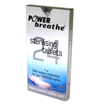 Foto pack de 24 pastillas esterilizadoras para powerbreathe