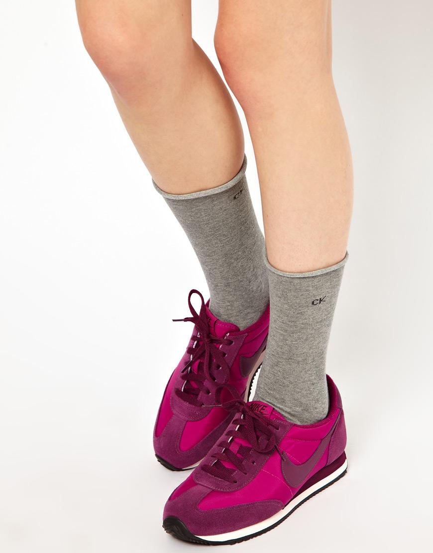 Foto Pack de 3 pares de calcetines de algodón Candy de Calvin Klein Gre...