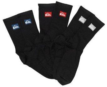 Foto Pack de 3 pares de calcetines Quiksilver Crew negros
