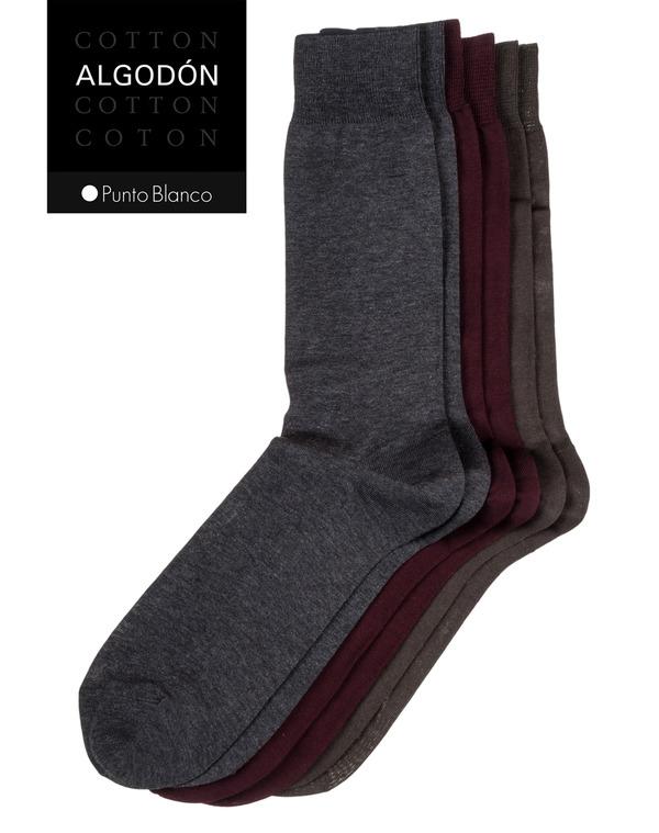 Foto Pack de calcetines de hombre Punto Blanco