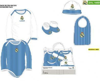 Foto Pack de ropa para recién nacido del Real Madrid.