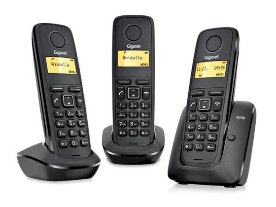 Foto Pack Gigaset A120 Trio, tf. inalámbricos DECT