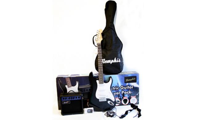 Foto Pack guitarra eléctrica Memphis Strato color negro