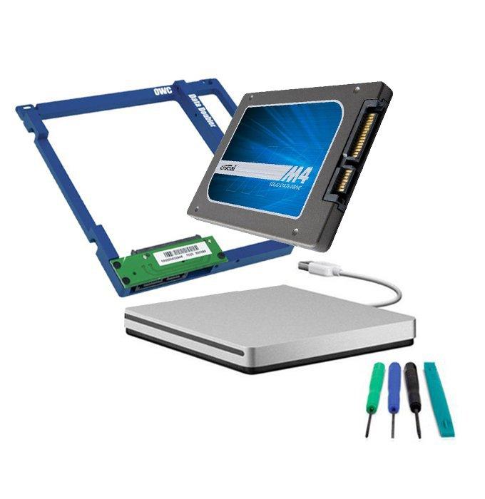 Foto Pack OWC Data Doubler MacBook/Macbook Pro + SSD 128GB Crucial