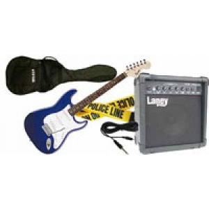 Foto Pack squier guit strat+ combo laney nro. 8 azul
