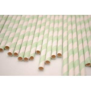 Foto Pajitas de papel rayas verdes