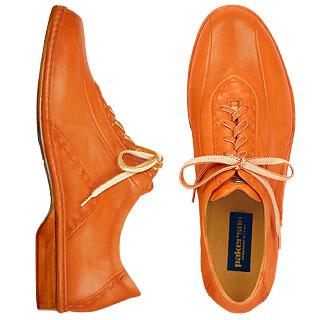 Foto Pakerson Zapatos, Zapatos Cordones Naranja Piel ternero Hechos a mano