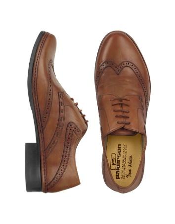 Foto Pakerson Zapatos, Zapatos estilo Oxford Hechos a Mano Piel italiana tono Marrón