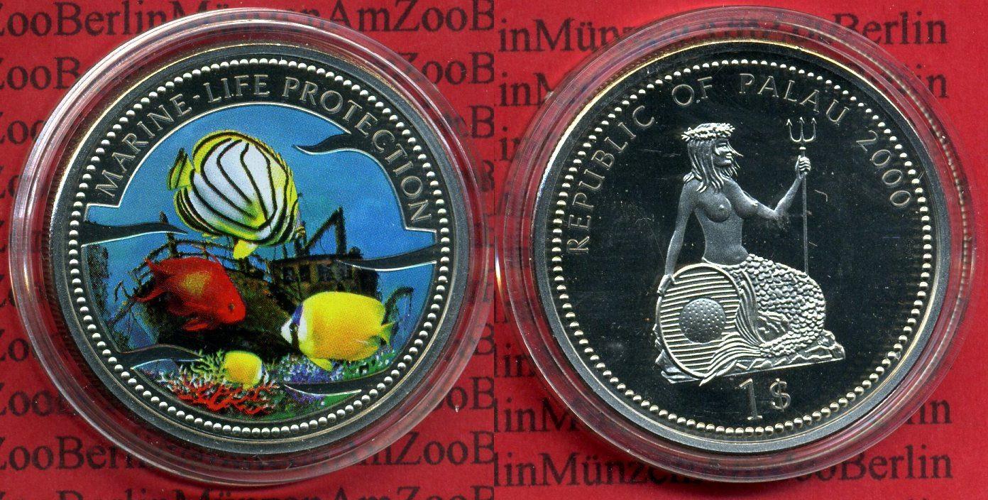 Foto Palau 1 Dollar Farbmünze 2000
