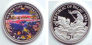 Foto Palau 5 Dollar 1993