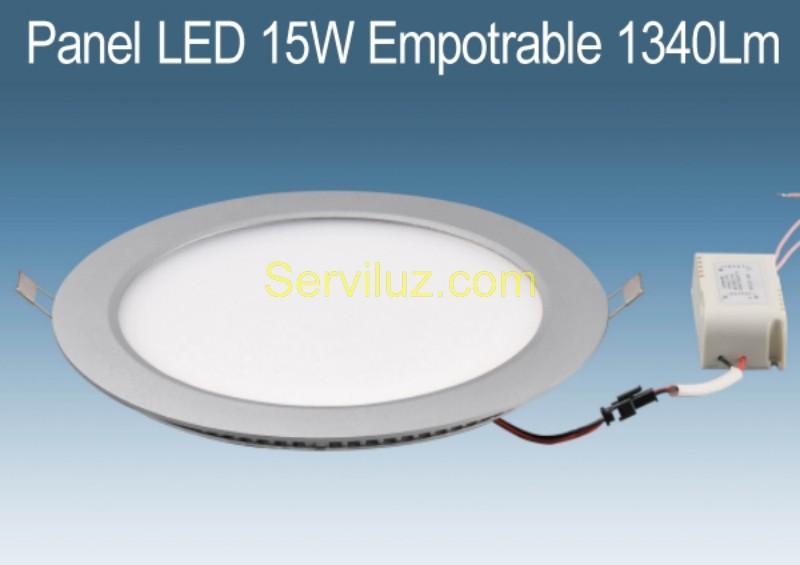 Foto Panel Led 15w Empotrable Blanco Calido De 1340lm