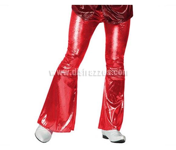 Foto Pantalón de la Disco Brillo rojo para hombre talla XL