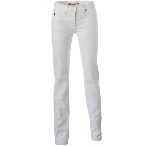 Foto Pantalón de mujer denim blanco Ferrari
