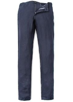 Foto Pantalón Lino Slim-Fit navy H.E. by MANGO
