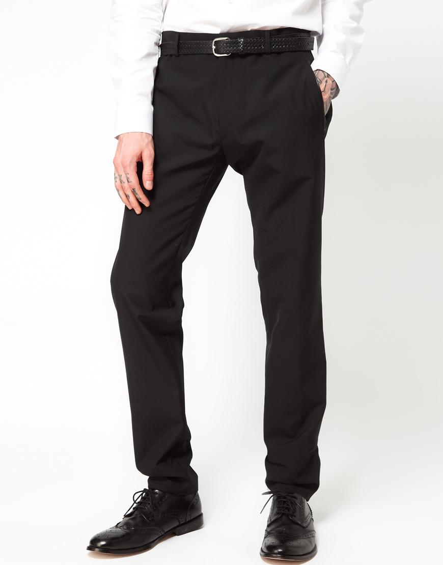 Foto Pantalones con bolsillos con ribete de cuero de Religion Negro