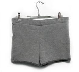 Foto pantalones cortos de algodón de colores sólidos pantalones grises
