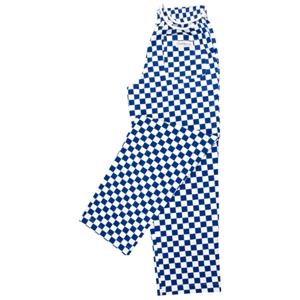 Foto Pantalones Easyfit - Cuadros azules grandes Poli/aldodón teñido - talla XXL