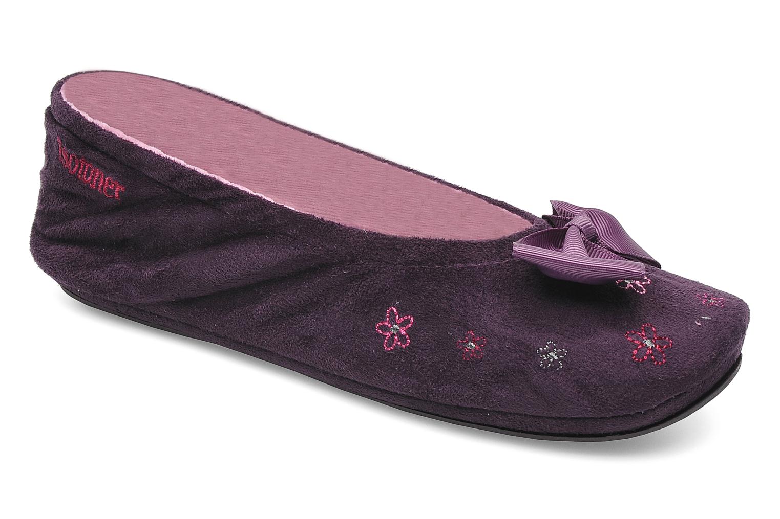 Foto Pantuflas Isotoner Ballerine Suédine Brodée Mujer