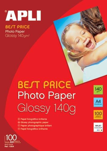 Foto Papel Fotografico Glossy Apli Best Price Paper Din A4 140gr 100 Hojas