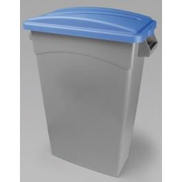 Foto Papelera gestión residuos 90 L tapa azul (papel)