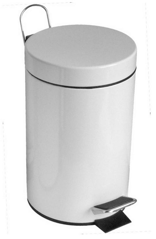 Foto Papelera pedal 12 lts. blanca