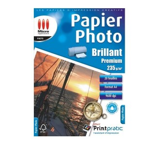 Foto Papier photo brillant premium A4 - 235g/m² - 20 feuilles