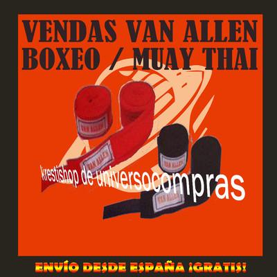 Foto Par De Vendas Boxeo Muay Thai 2,5 Metros Ajuste Velcro Rojo / Negro Van Allen