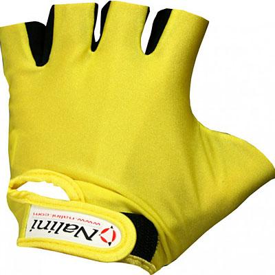 Foto Par guantes cortos ciclista Nalini Base Fignon amarillo