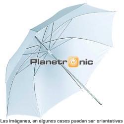 Foto Paraguas difusor blanco translúcido de 109 cm