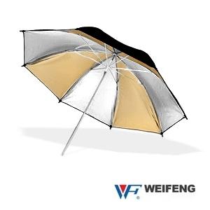 Foto Paraguas Fotográfico/foto Reflector De Luz Weifeng 101cm Plata/negro/oro (ur02)