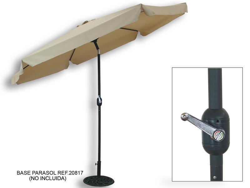 Foto Parasol aluminio c/faldon 3m 20810