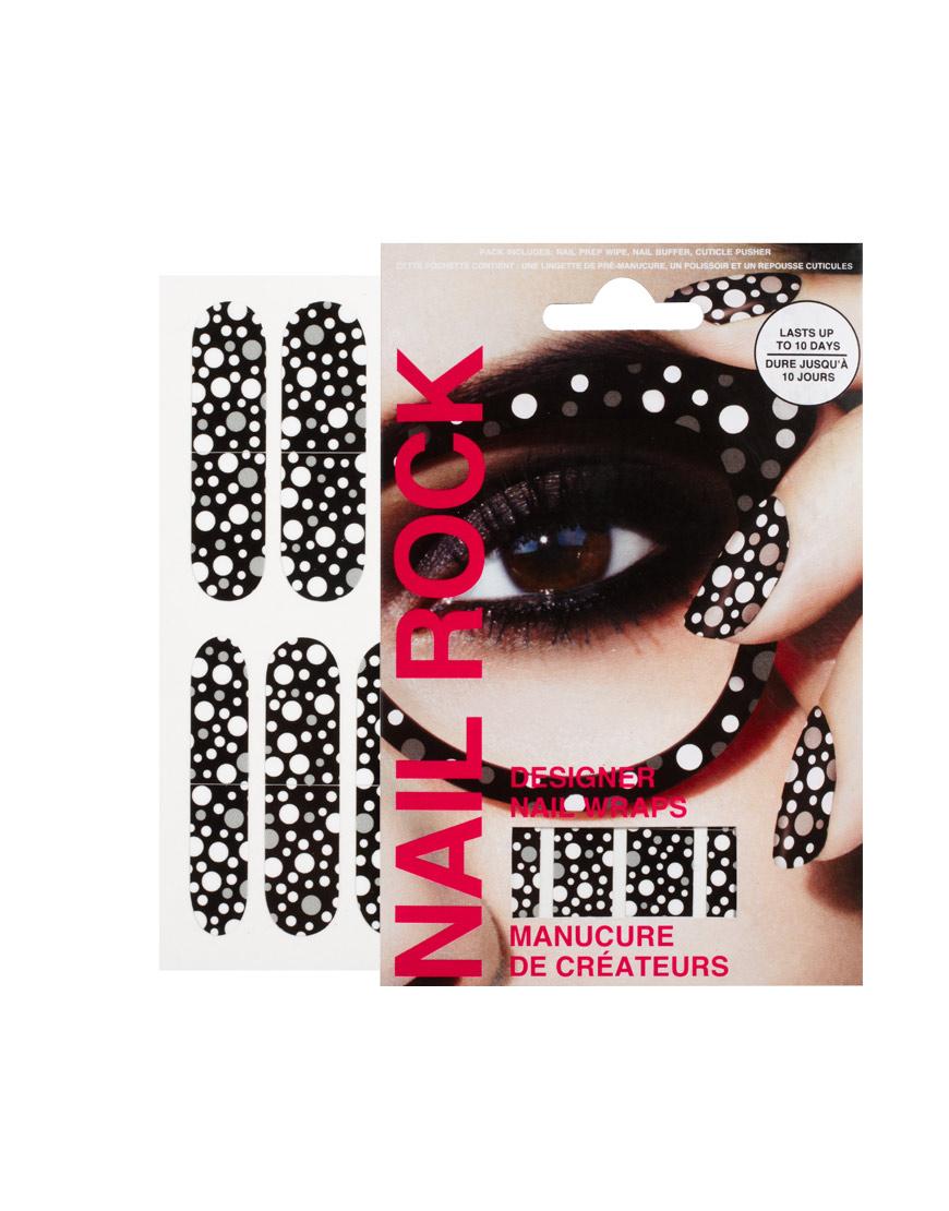 Foto Parches para uñas con lunares de Nail Rock Negro