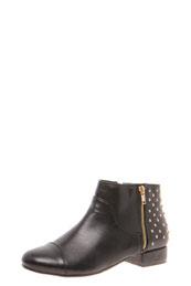 Foto Paris Leather Look Studded Back Ankle Boot