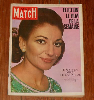 Foto Paris Match Magazine 1045 1969 Maria Callas Silvana Veronica Mangano Revista