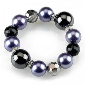 Foto Park Lane Purple/black Pearl & Crystal Bead Bracelet