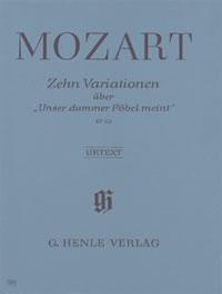Foto Partituras 10 variations on unser dummer pobel kv 455. de MOZART, WOLF