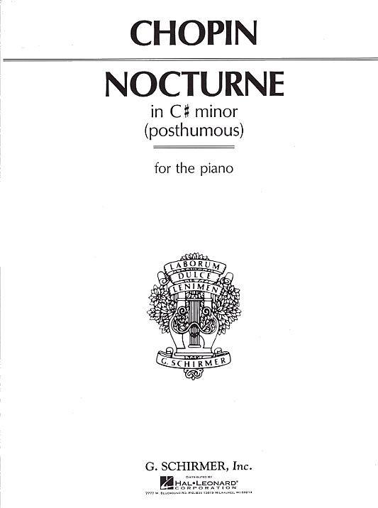 Foto Partituras Frederic chopin: nocturne in c sharp minor (posthumous) de