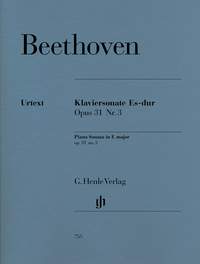 Foto Partituras Piano sonata e flat major [hunting] op. 31/3. de BEETHOVEN,