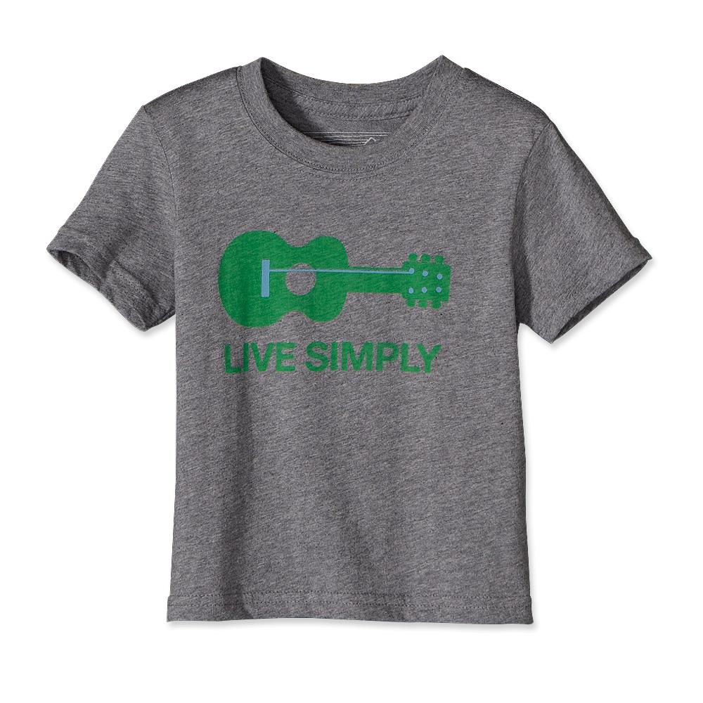 Foto Patagonia Baby Live Simply™ Guitar T-Shirt Toddler Gravel Heather/Brilliant Green (Modell 2013)