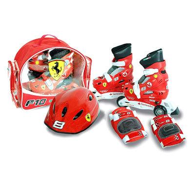 Foto Patines Ferrari + kit de protección tallas 28/31