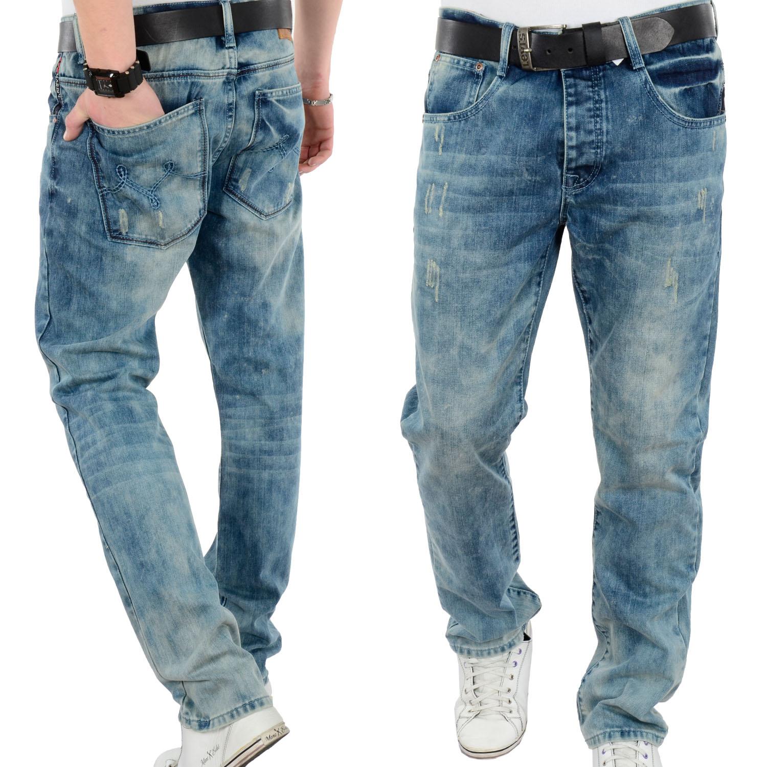 Foto Patria Mardini Hombres Regular Fit Jeans De Color Azul Oscuro