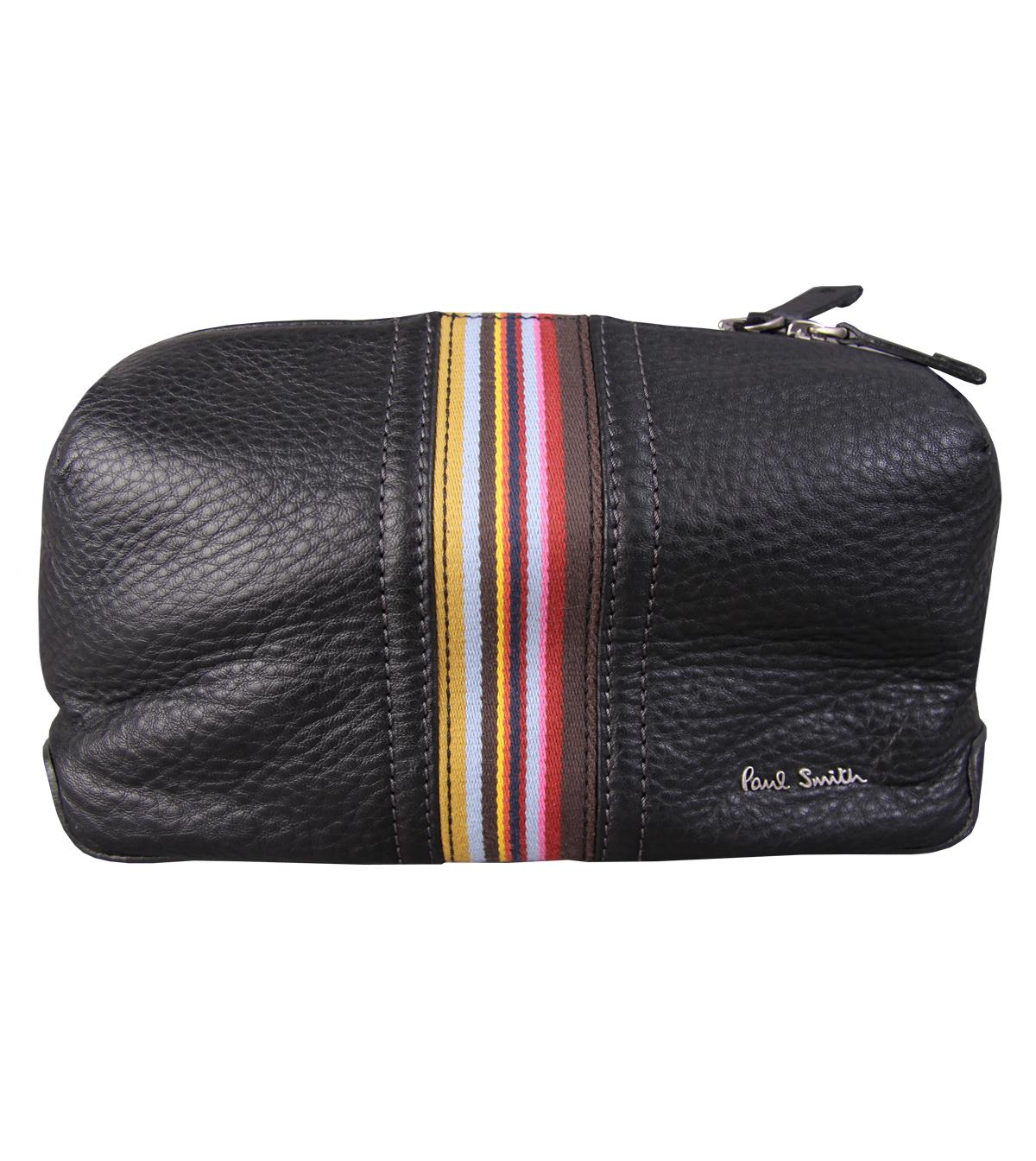 Foto Paul Smith Accessories Black Soft Grain Leather Wash Bag