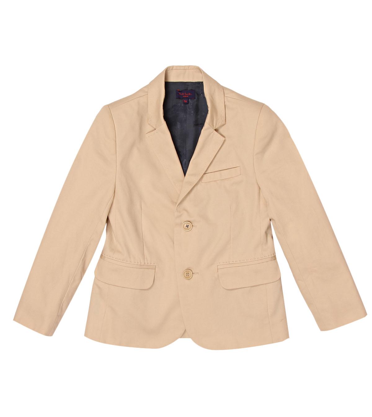 Foto Paul Smith Junior Beige Single Breasted Cotton Blazer