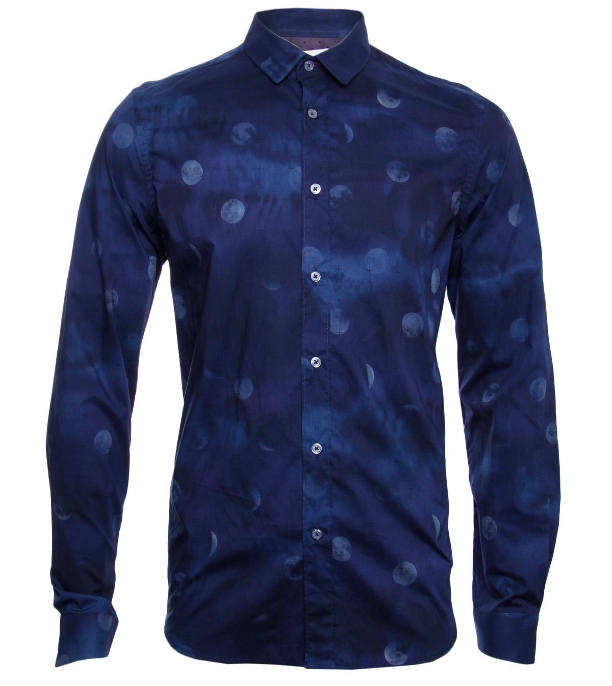 Foto Paul Smith Navy Cotton Slim Shirt