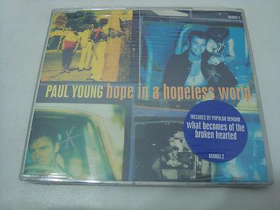 Foto Paul Young Hope In A Hopeless World  Cd 4 Track, Nuevo,(caratula Con Grietas)