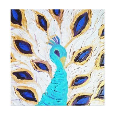 Foto Pavo real real (arte de Kimberly Turnbull) Impresion De Lienzo