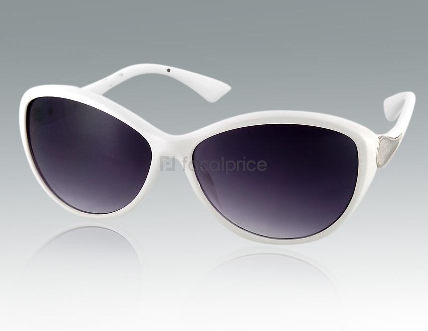 Foto PC marco gris de PC lente gafas de sol blancas con estilo (blanco)