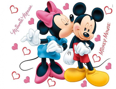 Foto Pegatina para pared Disney Minnie y Mickey mouse