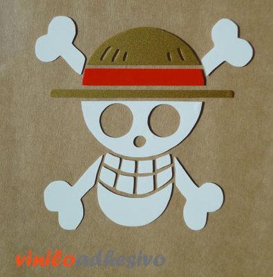 Foto Pegatina Sticker Vinilo Manga Bandera Pirata One Piece